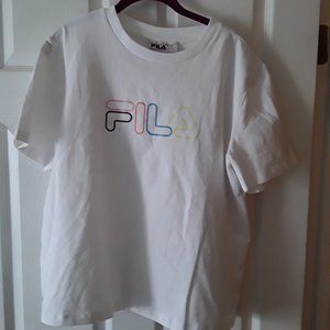 EUC Y2K Fila Cropped T-Shirt Size XL